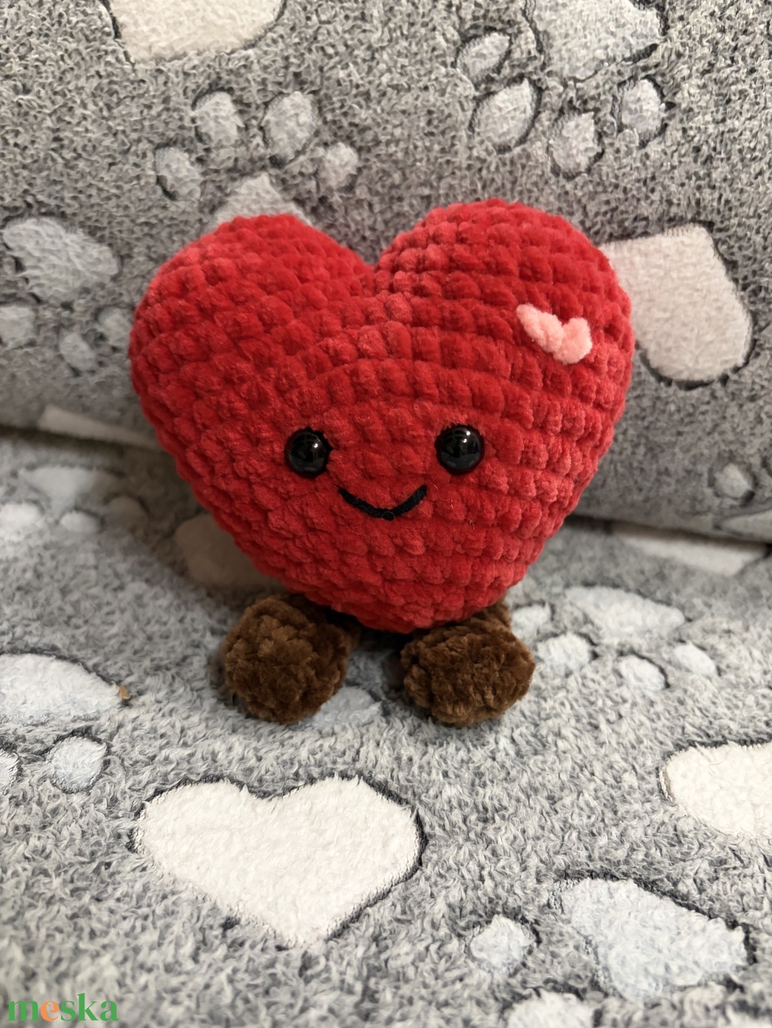 Horgolt plüss szív - játék & sport - plüssállat & játékfigura - más figura - Meska.hu