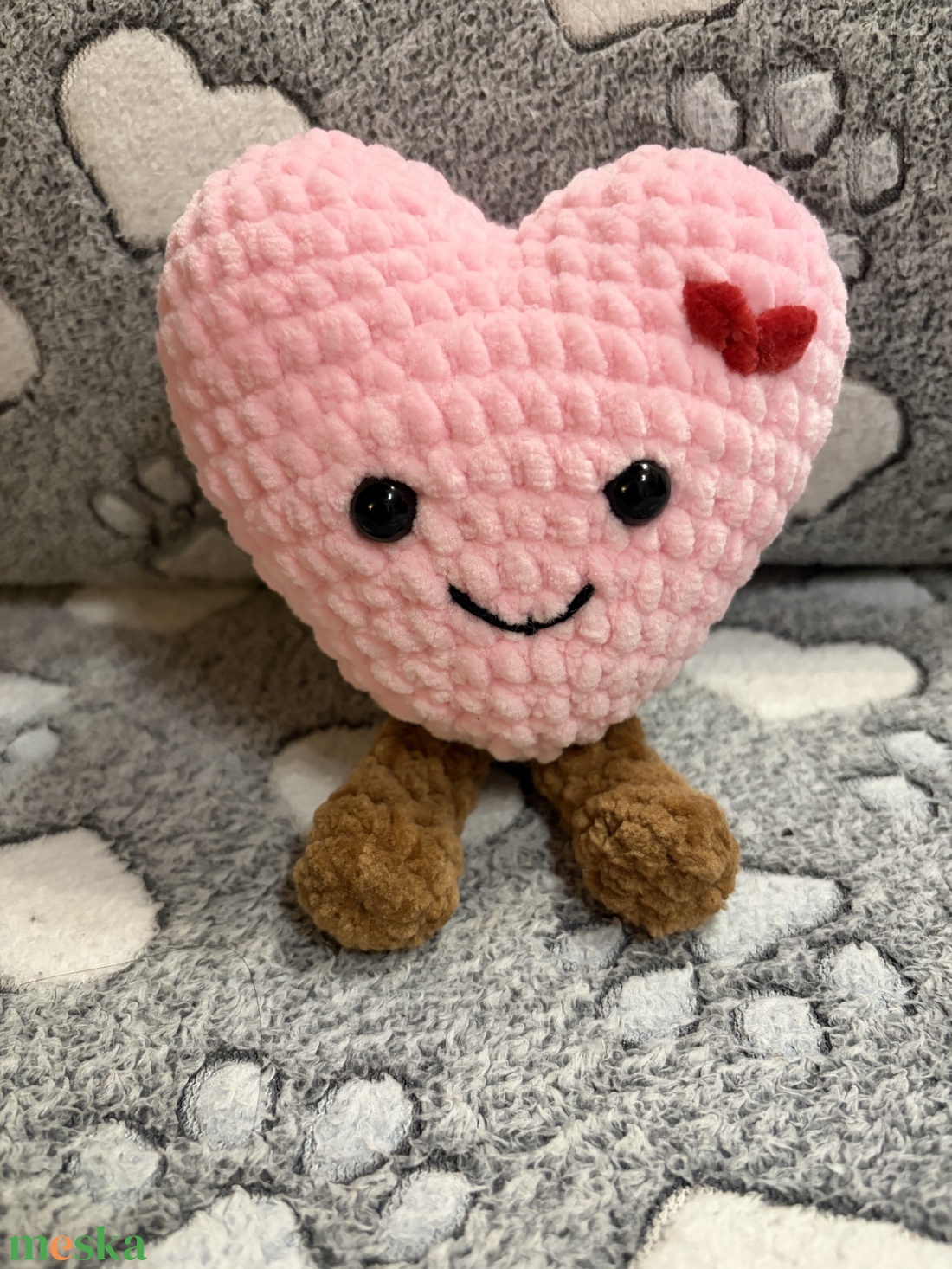 Horgolt plüss szív - játék & sport - plüssállat & játékfigura - más figura - Meska.hu