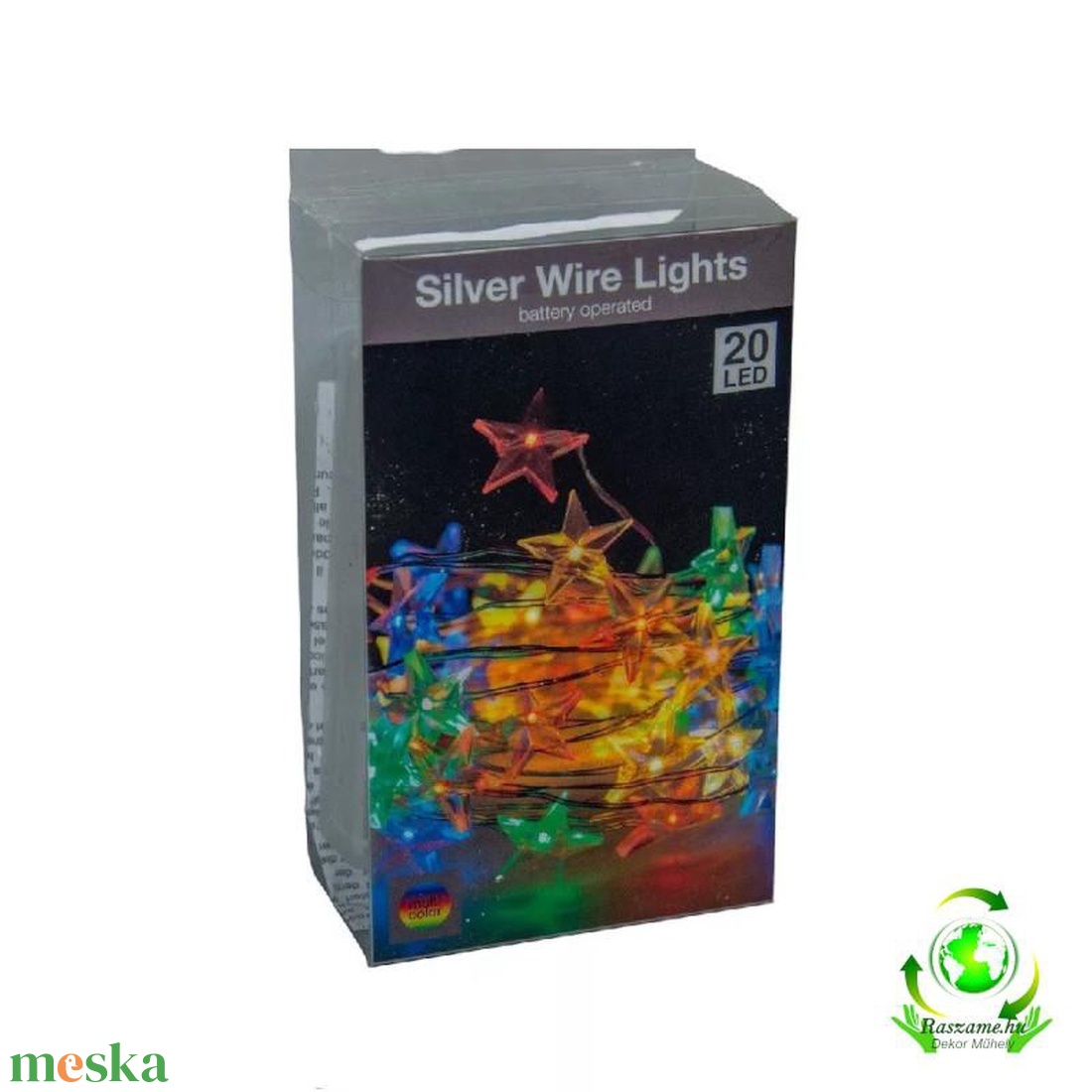 20 led-es ezüst drótkábeles csillagfüzér elemes (elem nélkül) - színes - kellékek & szerszámok - dekorációs kellékek - egyéb kellékek - Meska.hu 20 led-es ezüst drótkábeles csillagfüzér elemes (elem nélkül) - színes - kellékek & szerszámok - dekorációs kellékek - egyéb kellékek - Meska.hu