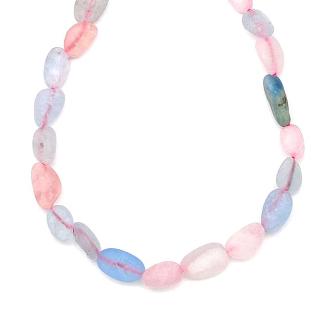 Berill matt pebble 6-10mm  ékszerkészítő alapanyag (füzér) - kellékek & szerszámok - ásvány alapanyag - ásványfüzér - Meska.hu