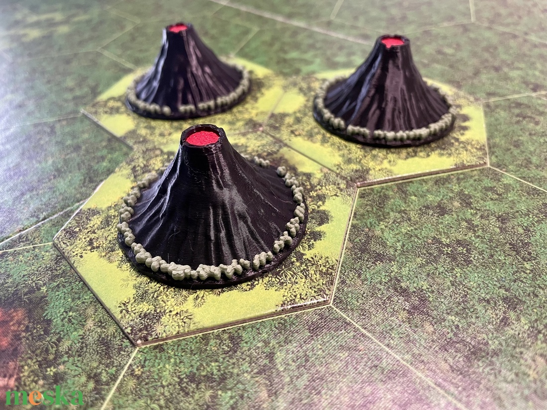 Tikal kiegészítő: vulkánok (3 db) - játék & sport - táblajáték és kártyajáték - társasjátékok - dobókocka - Meska.hu