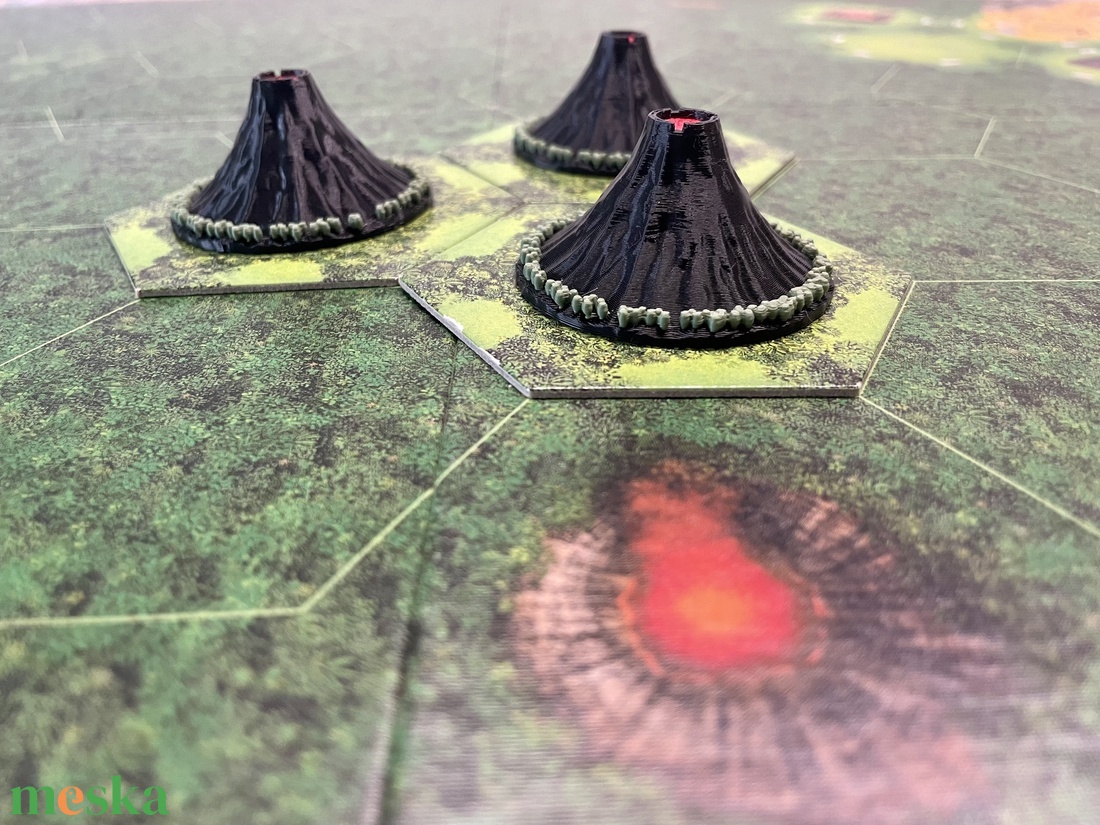 Tikal kiegészítő: vulkánok (3 db) - játék & sport - táblajáték és kártyajáték - társasjátékok - dobókocka - Meska.hu