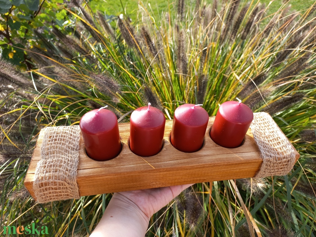 Fa gyertyatartó vagy mcsestartó - otthon & életmód - gyertya, illat, aroma - gyertyatartó - Meska.hu