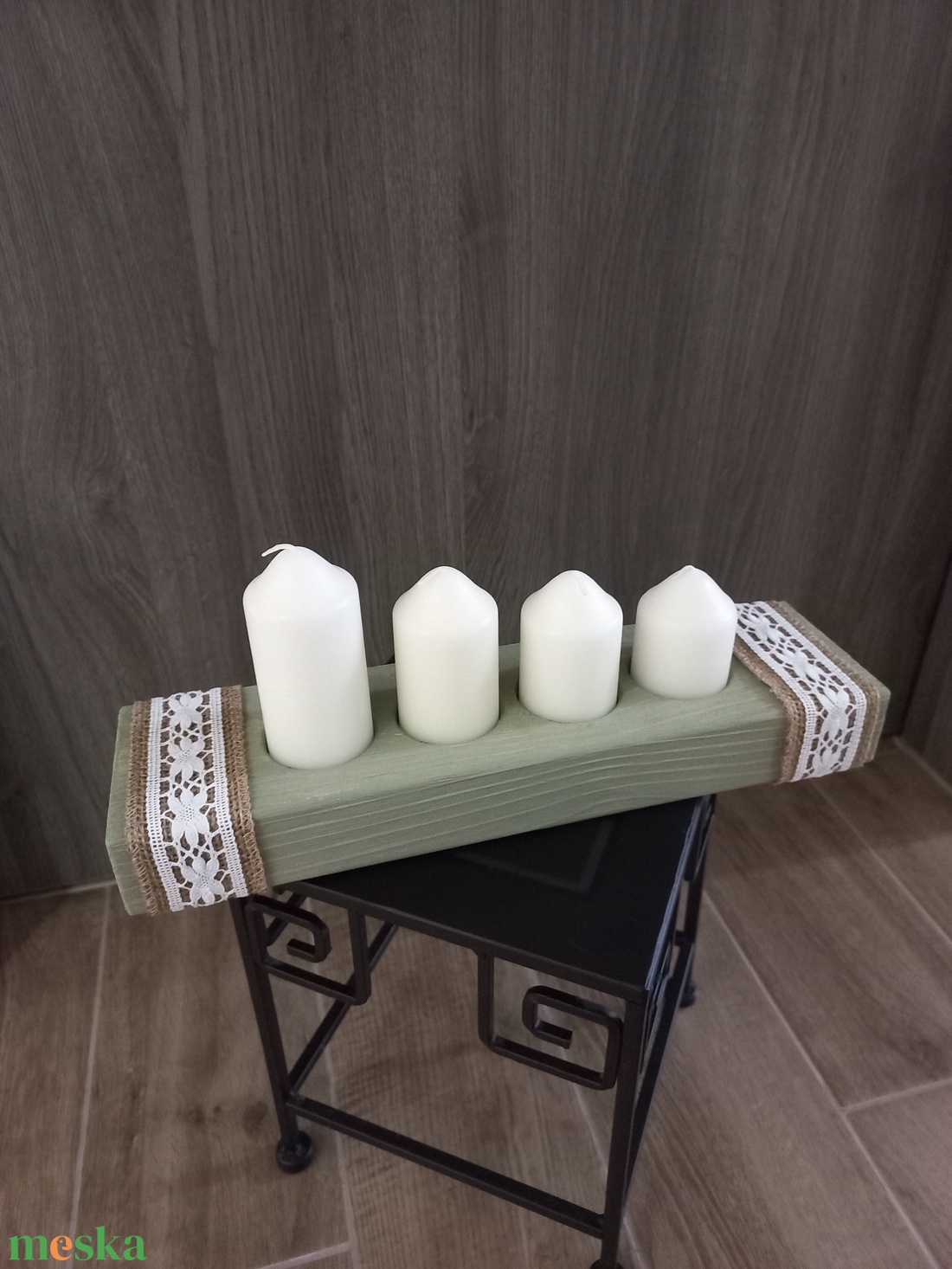 Fa gyertyatartó vagy m�csestartó - karácsony - adventi díszek - adventi gyertyadíszek és koszorúdíszek - Meska.hu