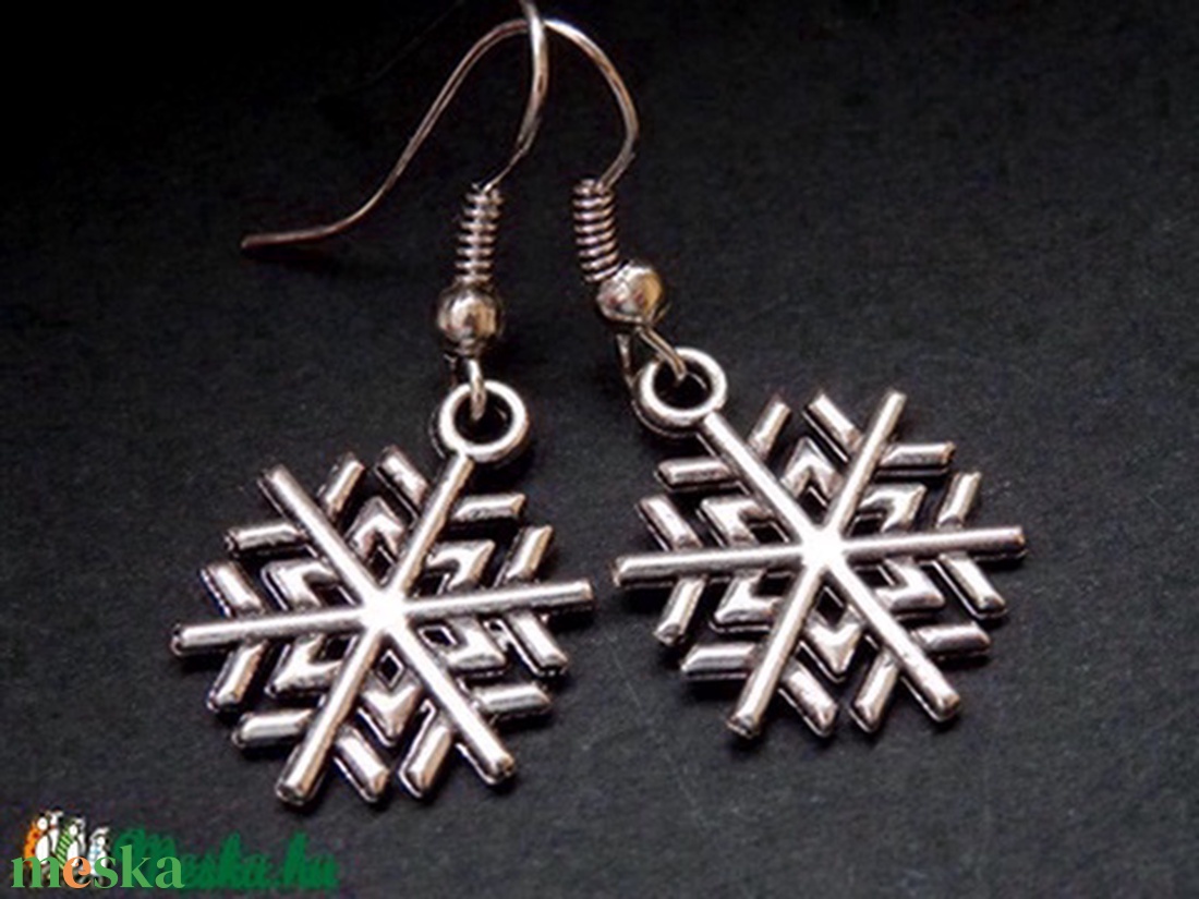 Hópehely fülbevaló 3. - ékszer - fülbevaló - lógó fülbevaló - Meska.hu