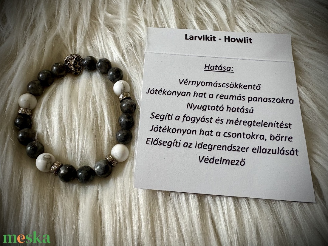 Larvikit - Howlit - ékszer - karkötő - ásványkarkötő - Meska.hu Larvikit - Howlit - ékszer - karkötő - ásványkarkötő - Meska.hu