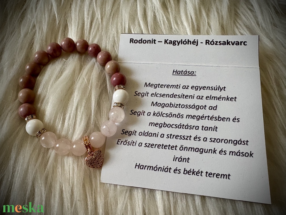 Rodonit - Kagylóhéj - Rózsakvarc Ásvány karkötő - ékszer - karkötő - ásványkarkötő - Meska.hu Rodonit - Kagylóhéj - Rózsakvarc Ásvány karkötő - ékszer - karkötő - ásványkarkötő - Meska.hu