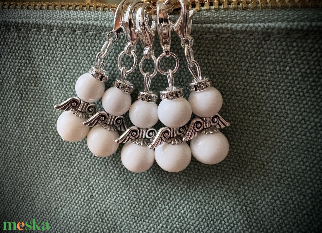 Kagylóhéj Angyalkás függő delfinkapoccsal - táska & tok - kulcstartó & táskadísz - táskadísz - Meska.hu