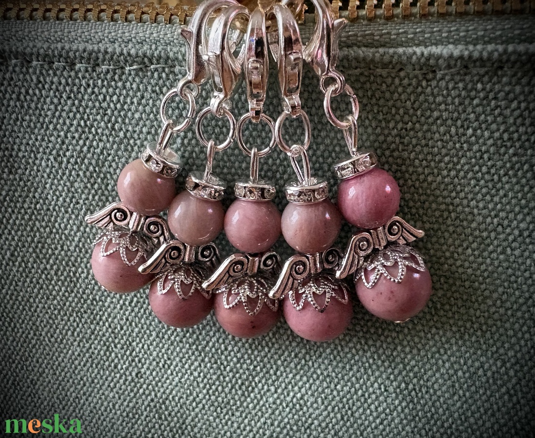 Rodonit Angyalkás függő delfinkapoccsal - táska & tok - kulcstartó & táskadísz - táskadísz - Meska.hu