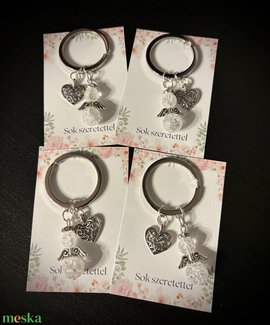 Rep. Hegyikristály Ásvány Angyalkás Kulcstartó - táska & tok - kulcstartó & táskadísz - kulcstartó - Meska.hu