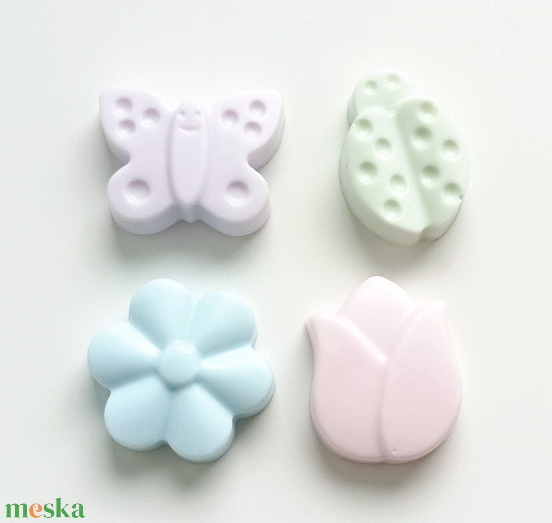 4 darabos mini szappan szett pasztel színekben - szépségápolás - szappan & fürdés - kézműves szappan - Meska.hu