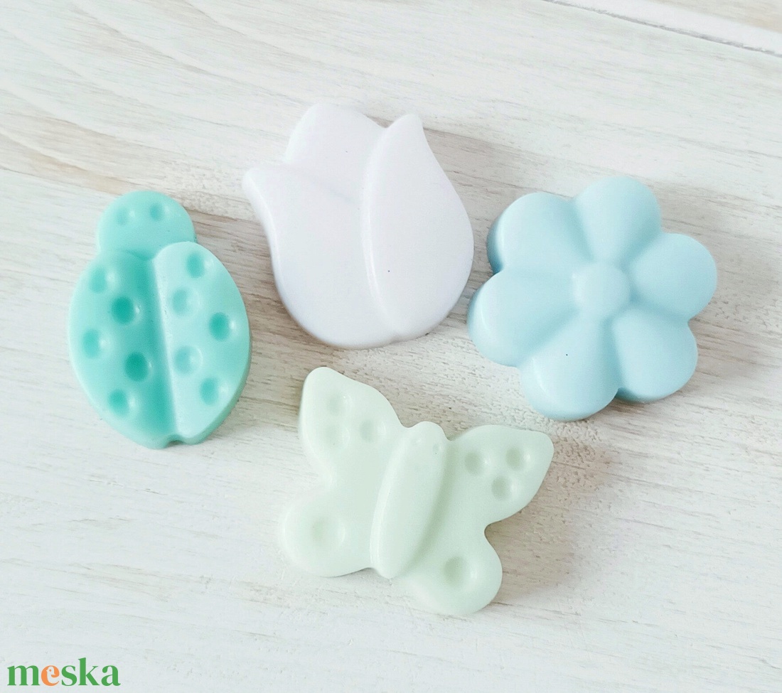 4 darabos mini szappan szett pasztel színekben - szépségápolás - szappan & fürdés - kézműves szappan - Meska.hu