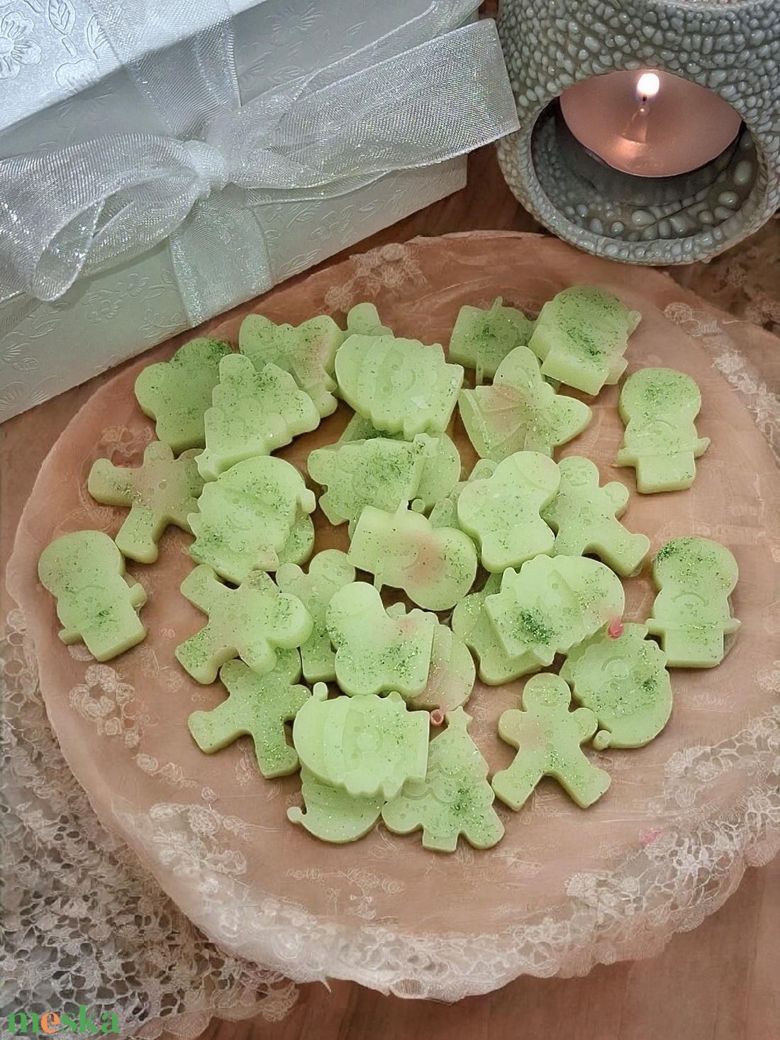 Illatviasz Citromos menta Ajándékba csomagolva  - otthon & életmód - gyertya, illat, aroma - illatviasz - Meska.hu