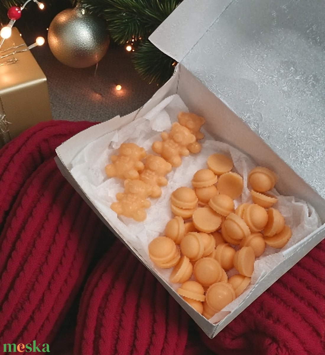 Illatviasz Mézes narancs Ajándékba csomagolva  - otthon & életmód - gyertya, illat, aroma - illatviasz - Meska.hu