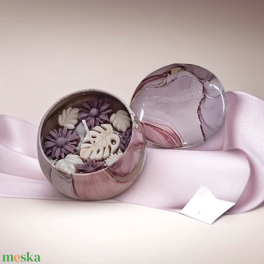 Illatviasz Kókuszos Marcipán  Ajándékba csomagolva  - otthon & életmód - gyertya, illat, aroma - gyertya - Meska.hu