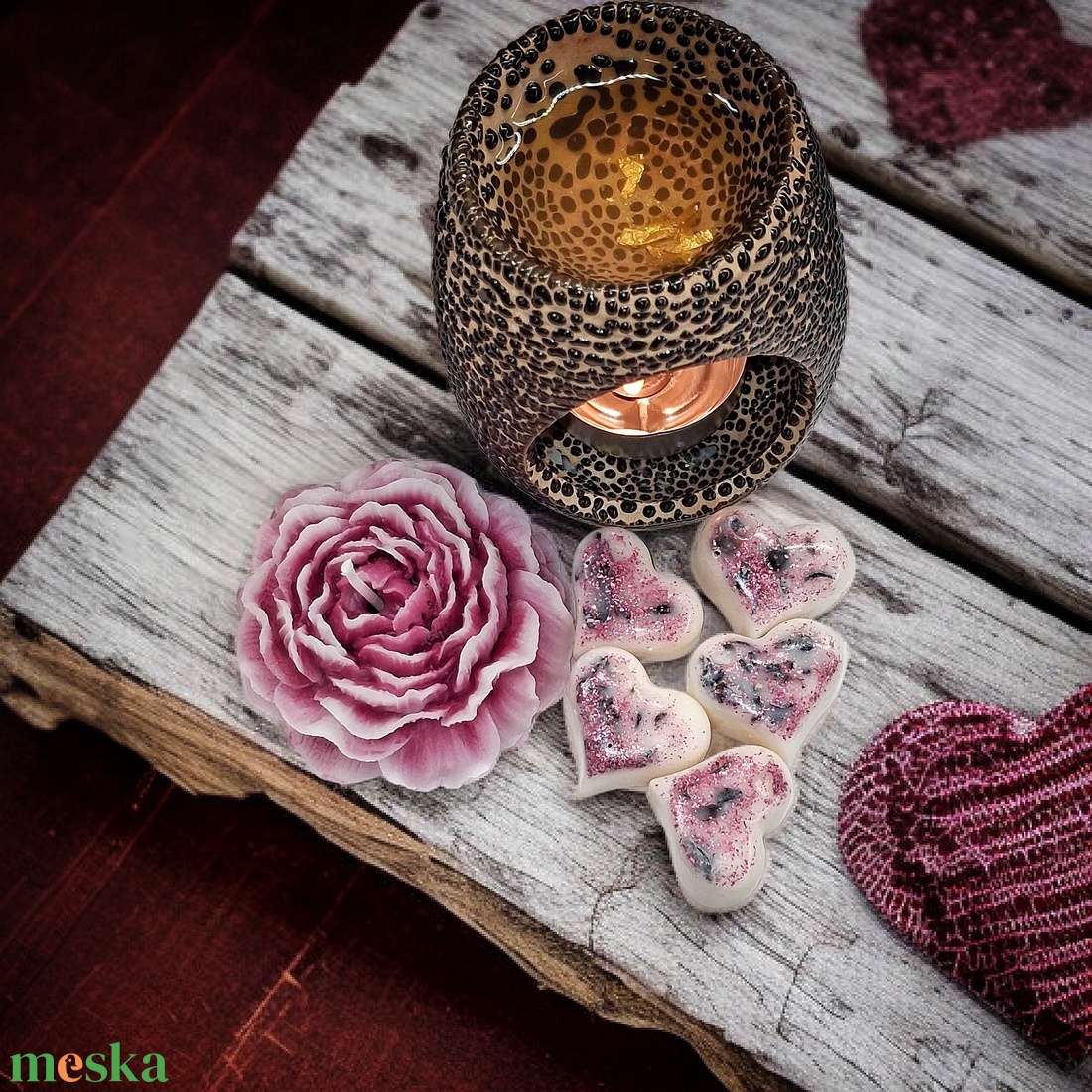 Illatviasz Levendula+ gyertya  Ajándékba csomagolva  - otthon & életmód - gyertya, illat, aroma - illatviasz - Meska.hu