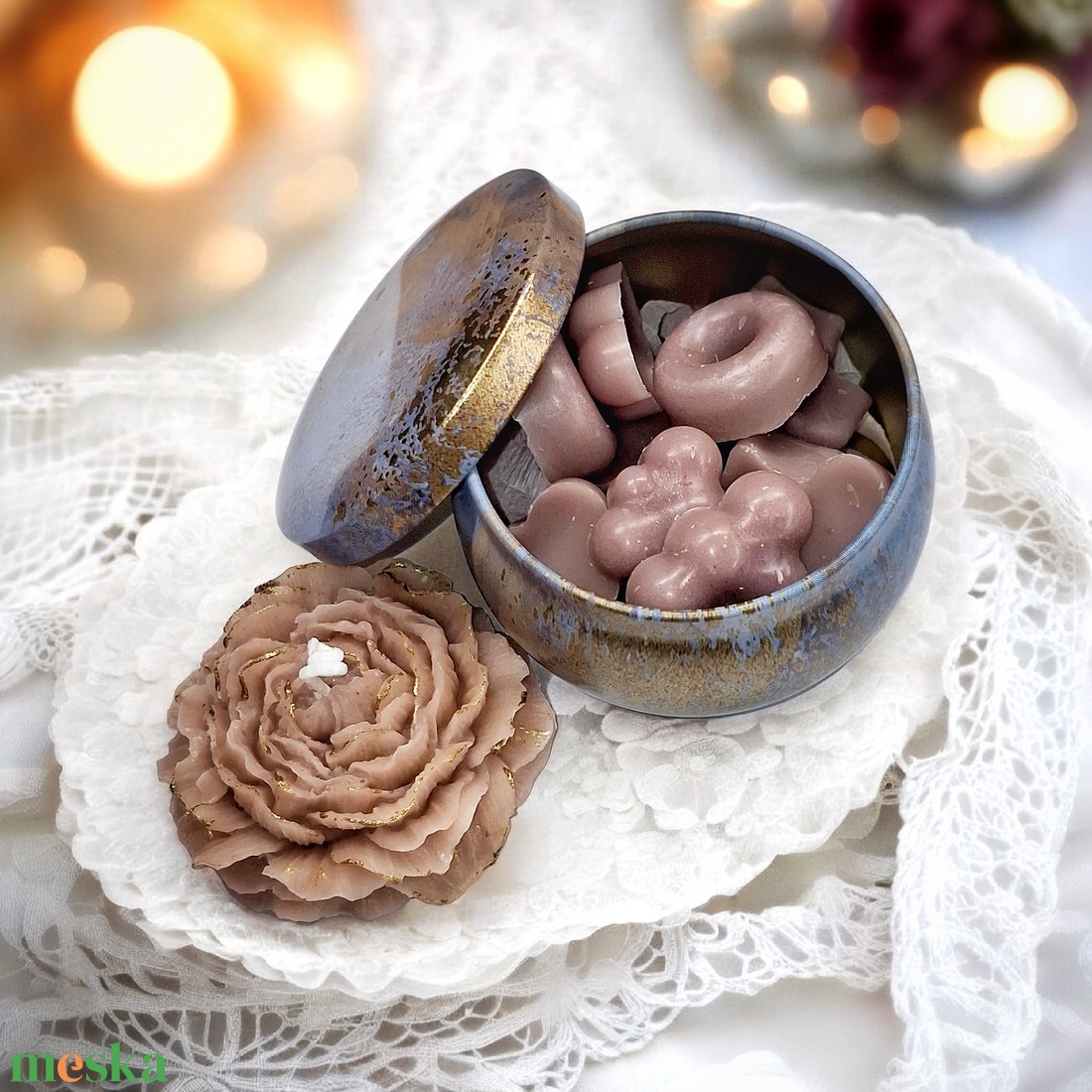 Mini ajándekcsomag illatgyertya + illatviasz  - otthon & életmód - gyertya, illat, aroma - gyertya - Meska.hu