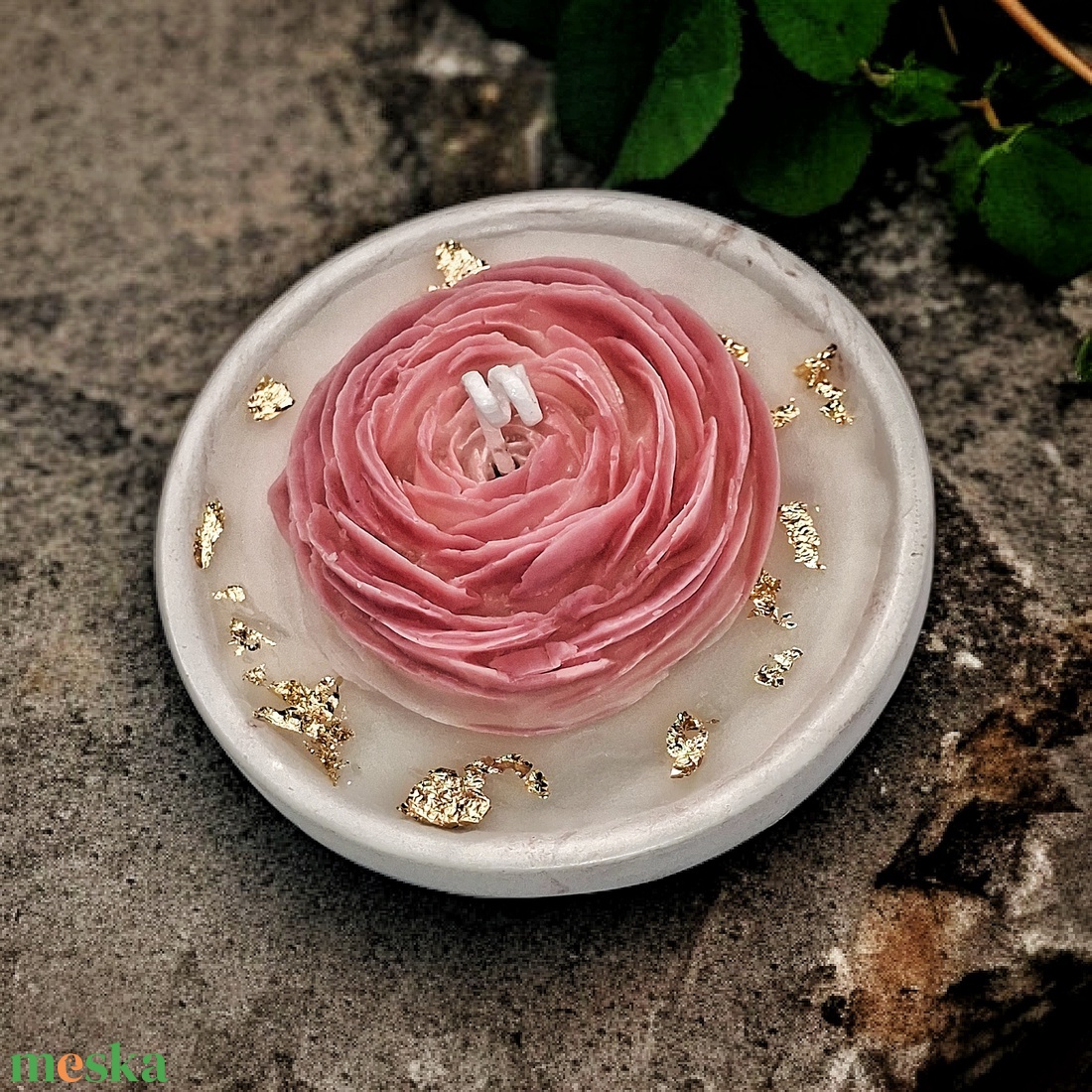 Vanília illatgyertya , gyertyatál - otthon & életmód - gyertya, illat, aroma - gyertya - Meska.hu