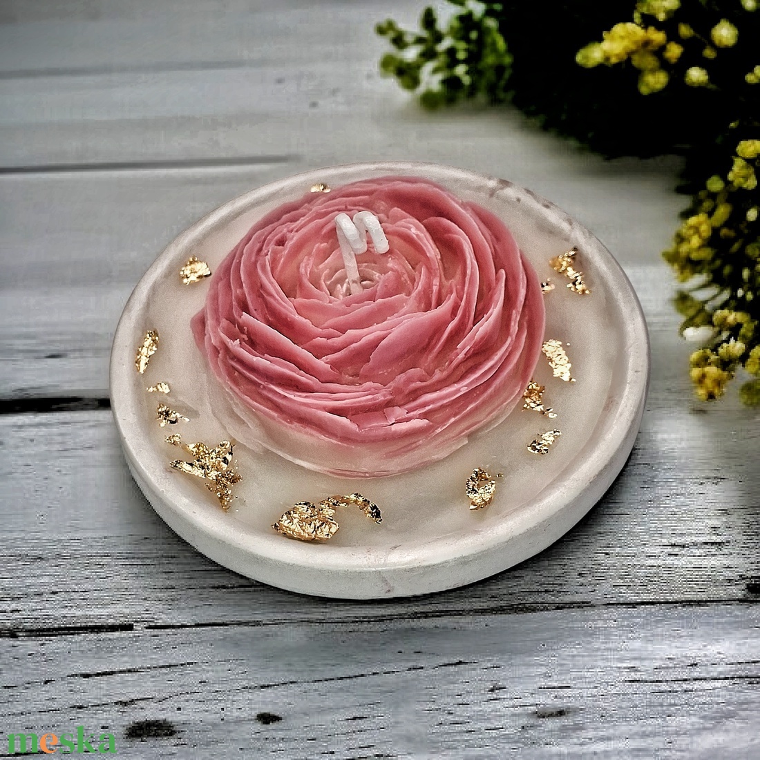 Vanília illatgyertya , gyertyatál - otthon & életmód - gyertya, illat, aroma - gyertya - Meska.hu