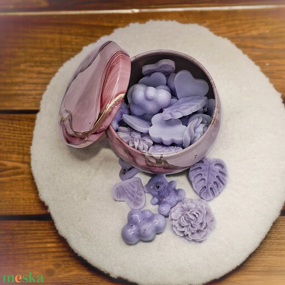 Levendulás relax  illatviasz  Díszdobozban  - otthon & életmód - gyertya, illat, aroma - illatviasz - Meska.hu