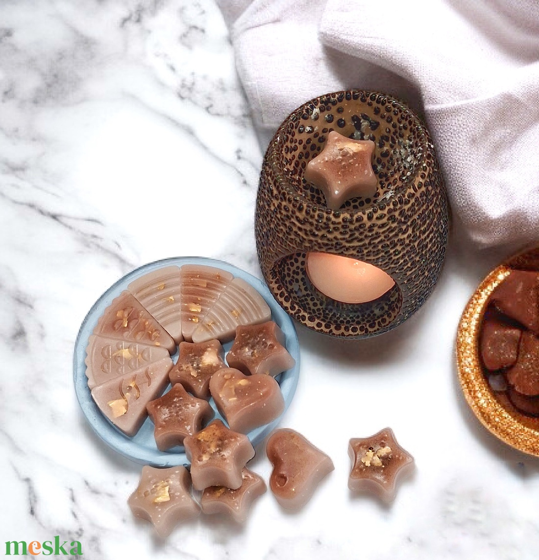 Illatviasz Cafe latte illat díszdobozban  - otthon & életmód - gyertya, illat, aroma - illatviasz - Meska.hu