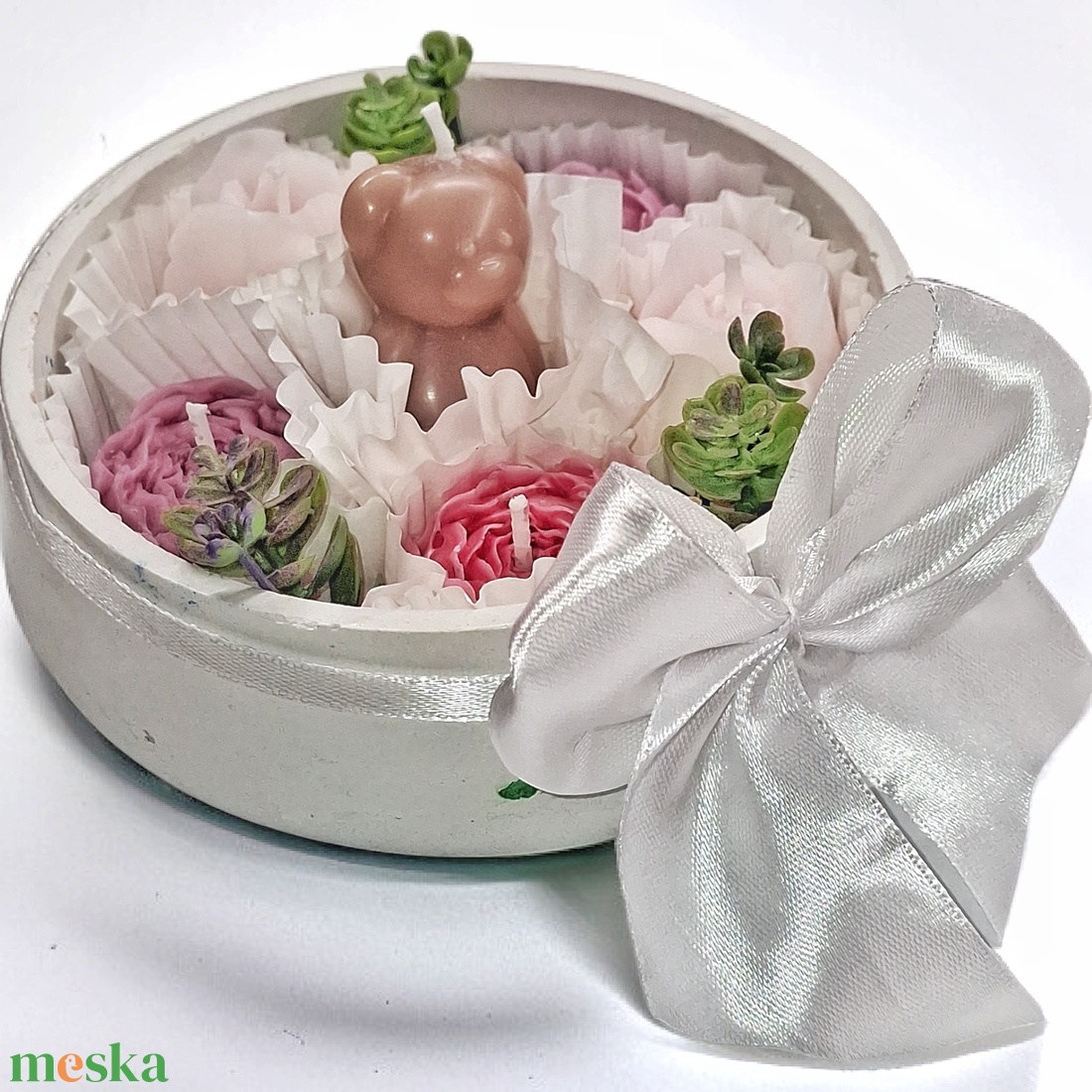 Rózsa ölelés gyertya tál  - otthon & életmód - gyertya, illat, aroma - gyertya - Meska.hu