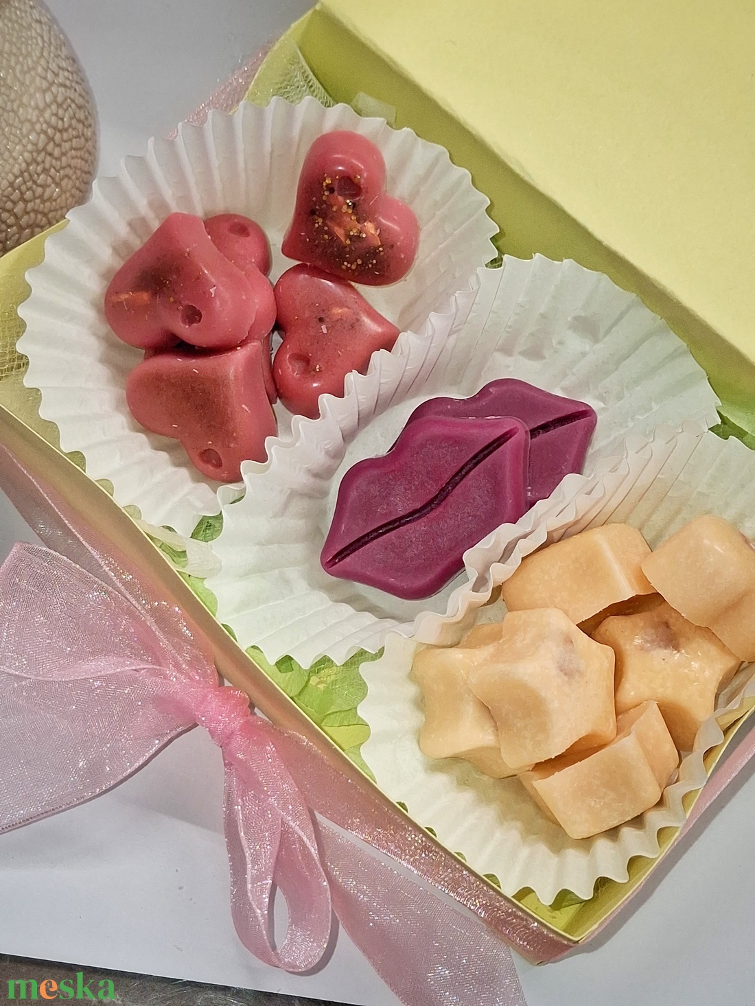 Valentin napi illatválogatás, díszdobozos ajándékcsomag - otthon & életmód - gyertya, illat, aroma - illatviasz - Meska.hu