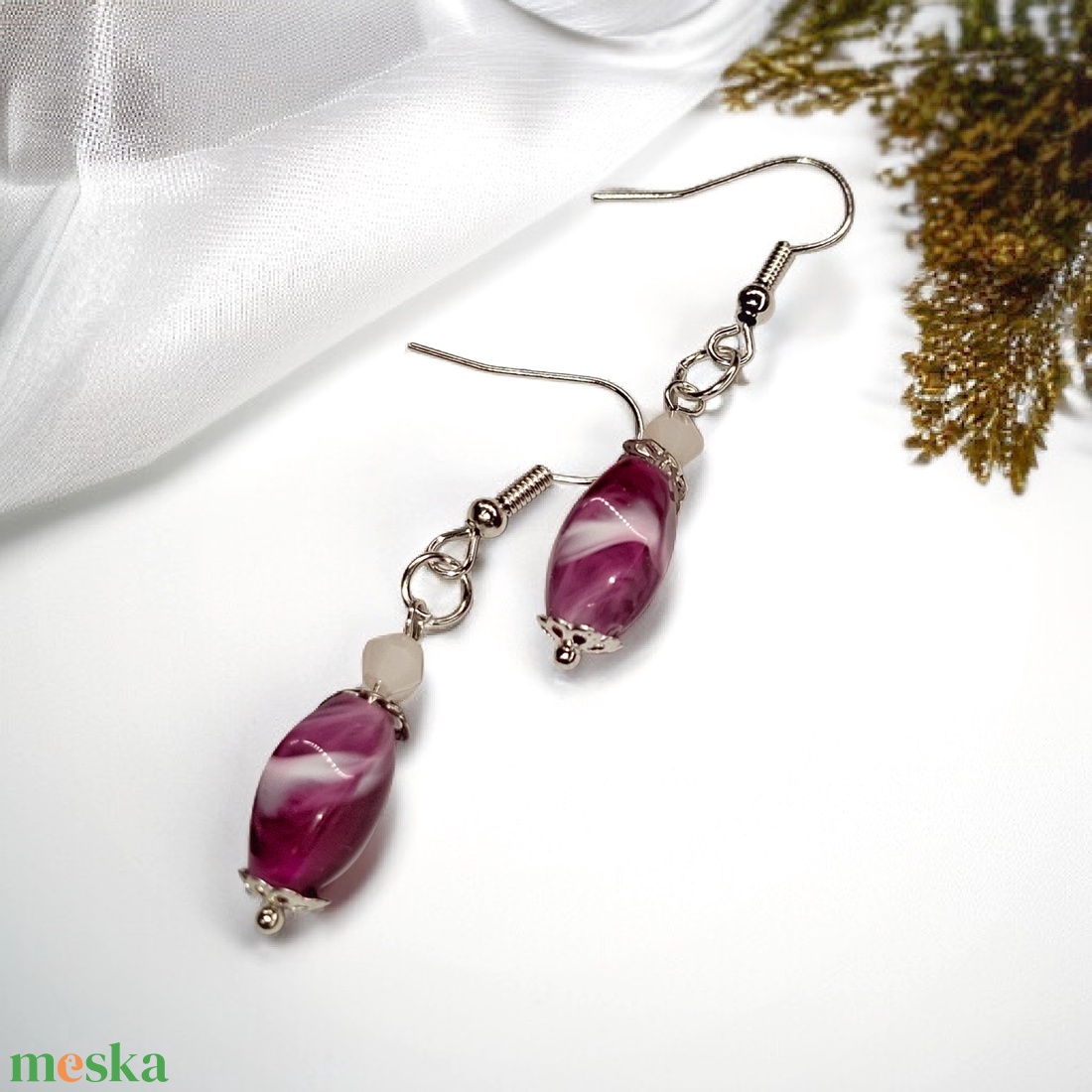 Magnólia illatú kényeztető ajándékbox nőknek ,  fülbevalóval - otthon & életmód - gyertya, illat, aroma - illatviasz - Meska.hu