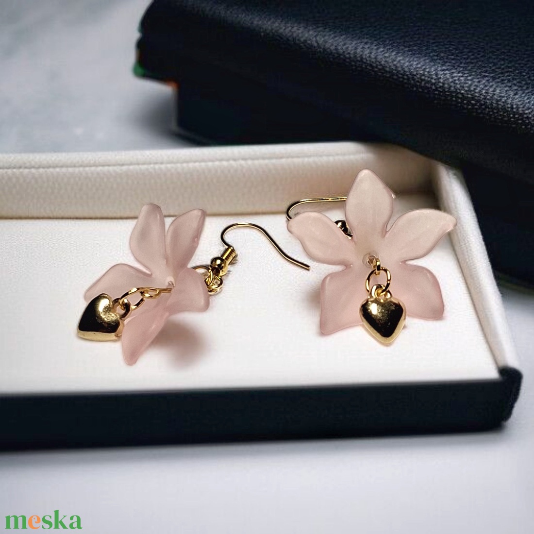 Orchidea illatú kényeztető mini ajándékcsomag nőknek ,  fülbevalóval - otthon & életmód - gyertya, illat, aroma - gyertya - Meska.hu