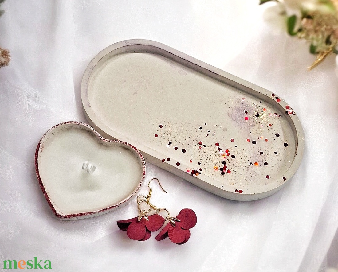 Orchidea illatú kényeztető mini ajándékcsomag nőknek ,  fülbevalóval - otthon & életmód - gyertya, illat, aroma - gyertya - Meska.hu