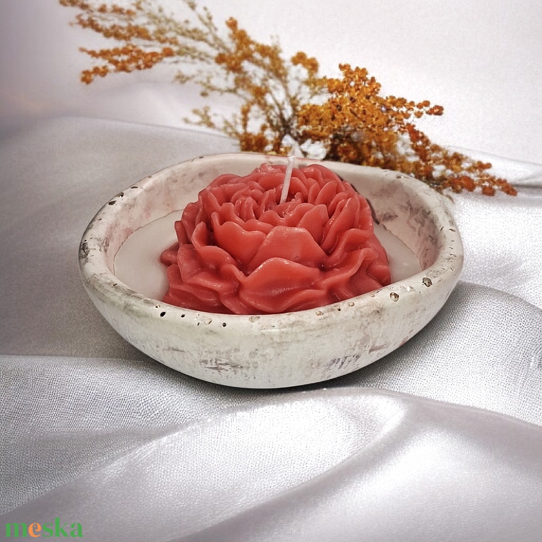 Eper illatgyertya , gyertyatál - otthon & életmód - gyertya, illat, aroma - gyertya - Meska.hu