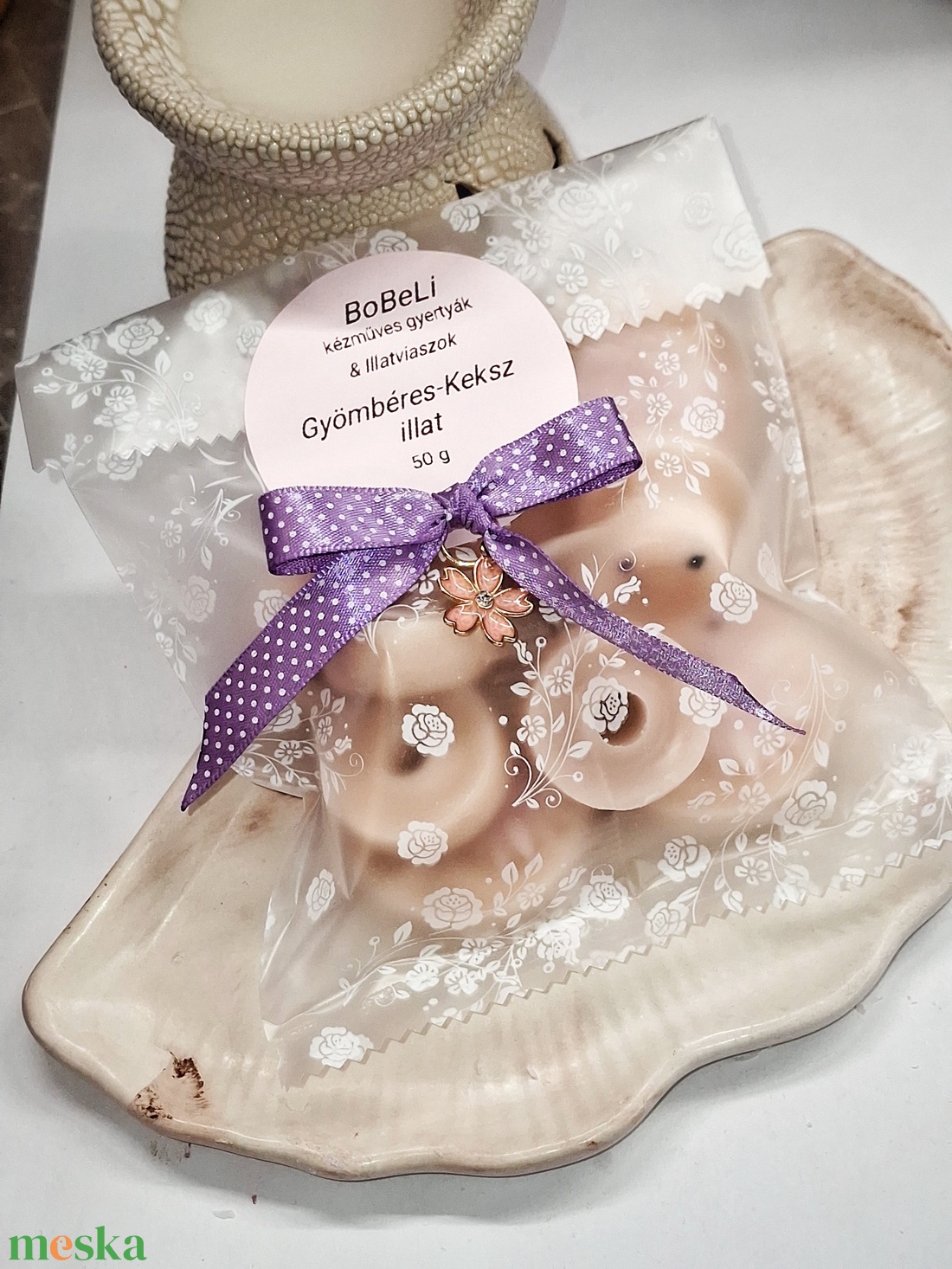 Illatviasz Gyömbéres keksz Ajándékba csomagolva  - otthon & életmód - gyertya, illat, aroma - illatviasz - Meska.hu