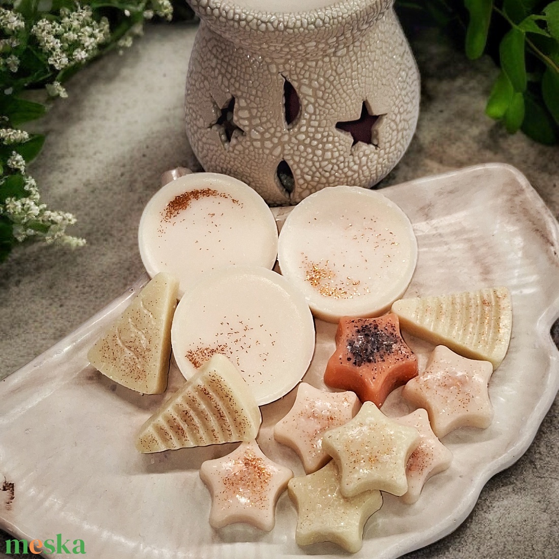 Fahéjas Alma illatviasz  - otthon & életmód - gyertya, illat, aroma - illatviasz - Meska.hu