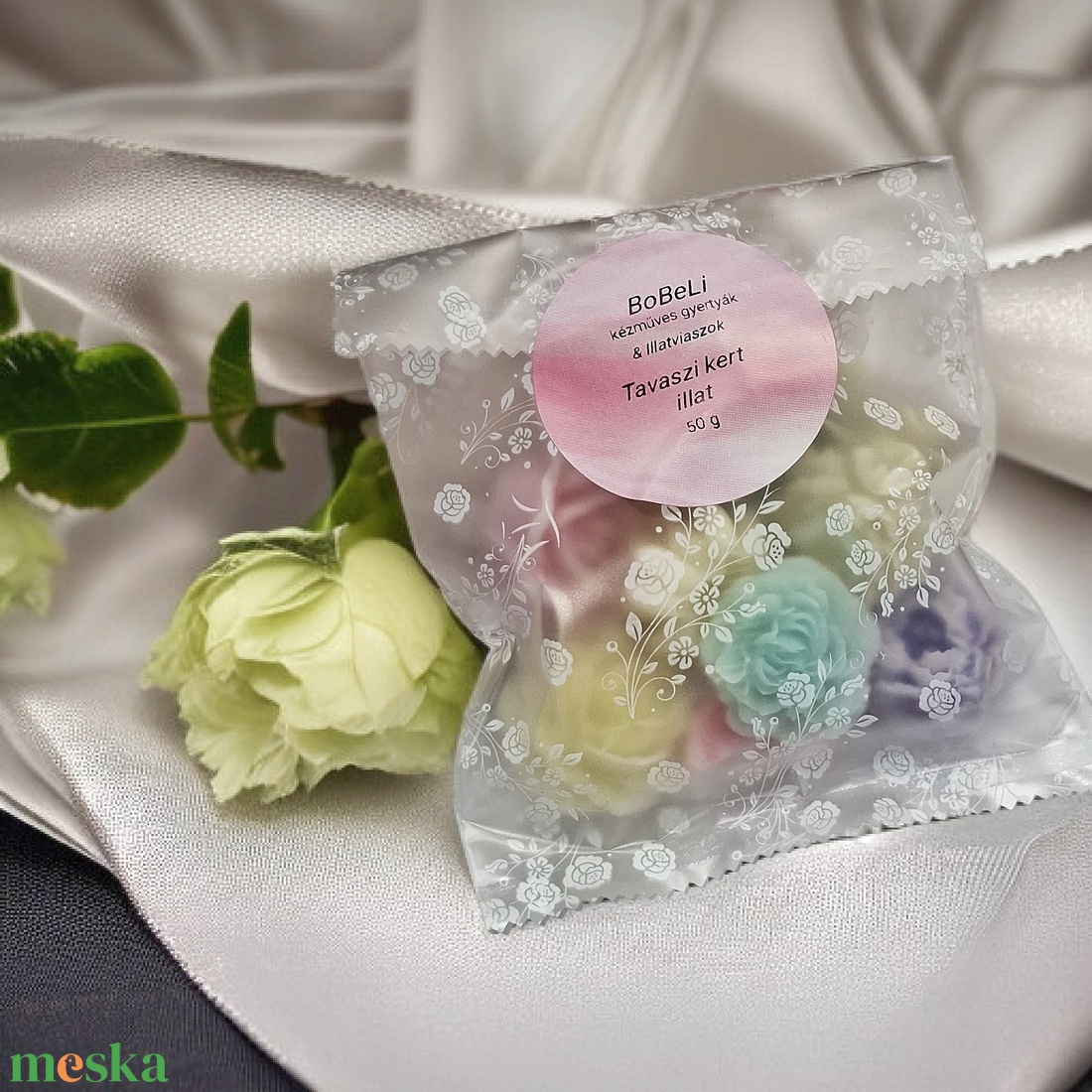 Tavaszi kert illatviasz Anyák napjára  - otthon & életmód - gyertya, illat, aroma - illatviasz - Meska.hu