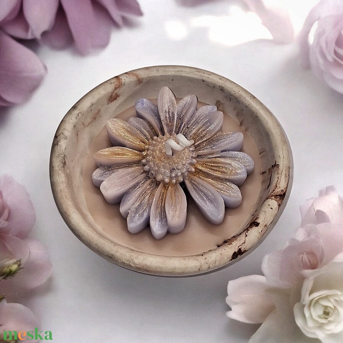 Nőnapi illatgyertya , gyertyatál - otthon & életmód - gyertya, illat, aroma - gyertya - Meska.hu