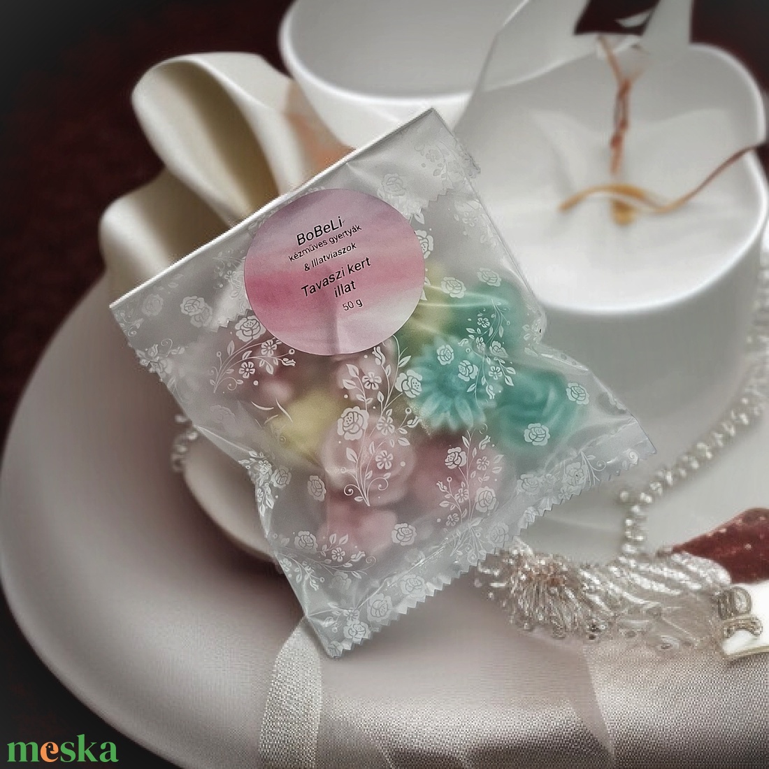 Tavaszi kert illatviasz Anyák napjára  - otthon & életmód - gyertya, illat, aroma - illatviasz - Meska.hu