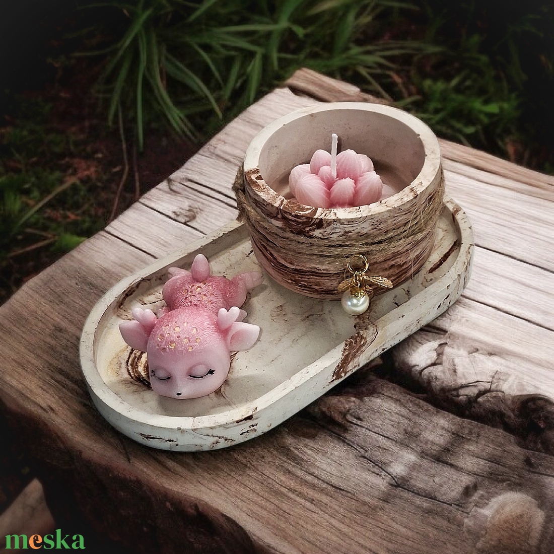 3 részes gyertya szett Nőnapra,  Anyák napjára  - otthon & életmód - gyertya, illat, aroma - gyertya - Meska.hu