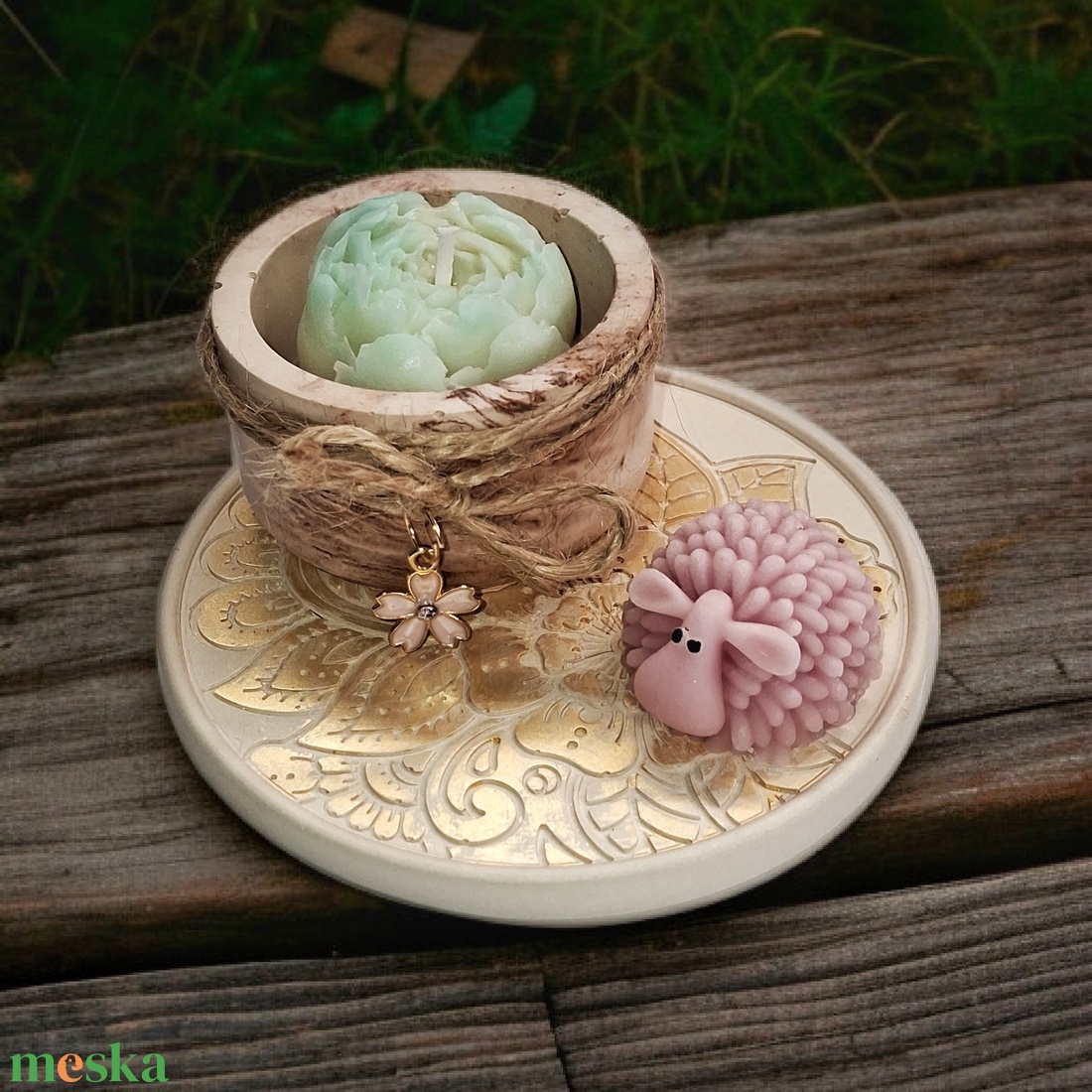 3 részes gyertya szett Nőnapra,  Anyák napjára  - otthon & életmód - gyertya, illat, aroma - gyertya - Meska.hu