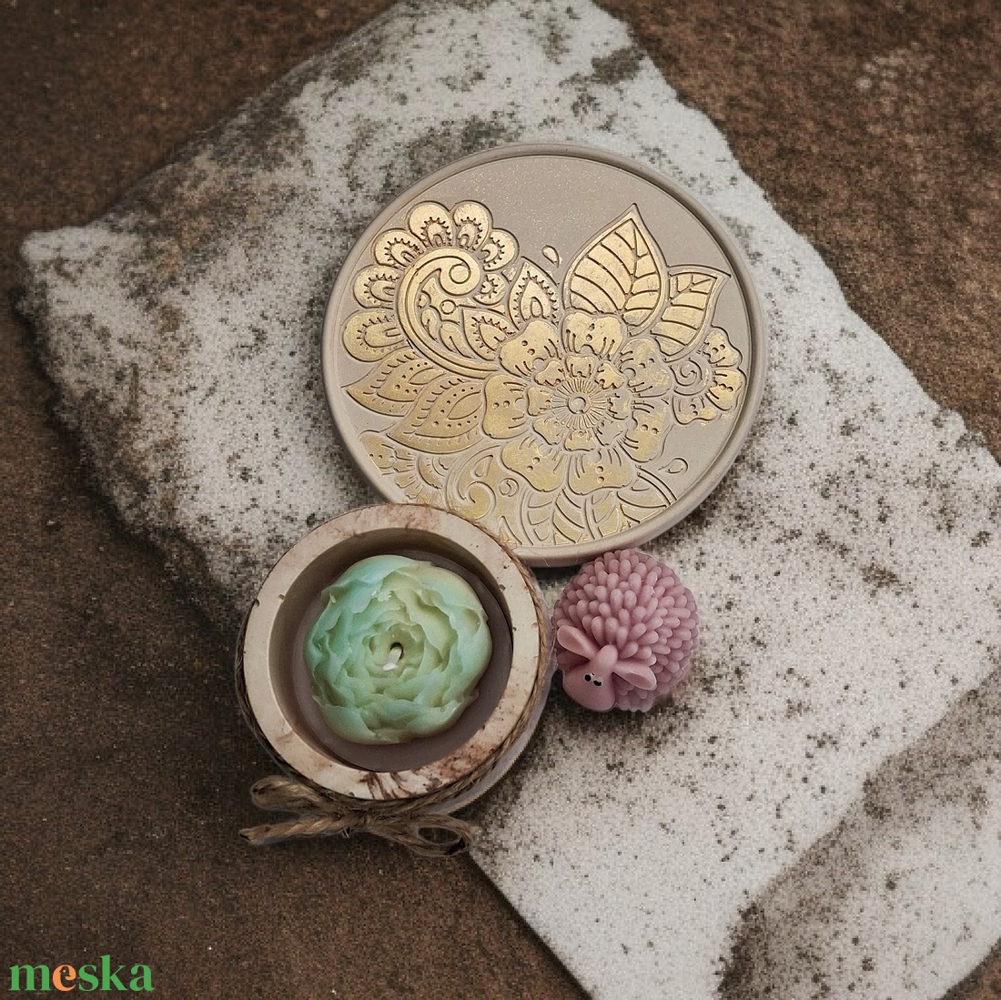 3 részes gyertya szett Nőnapra,  Anyák napjára  - otthon & életmód - gyertya, illat, aroma - gyertya - Meska.hu