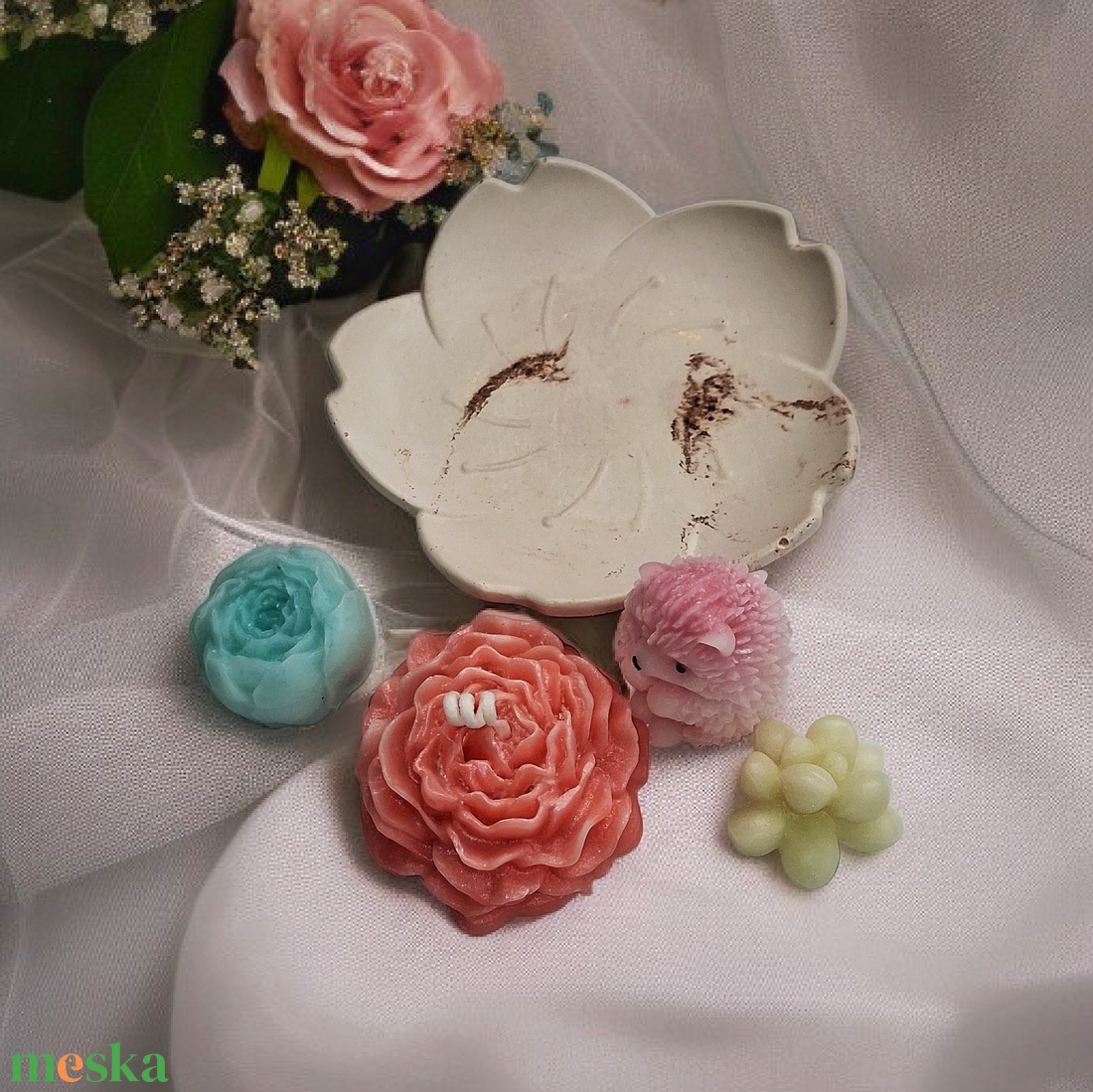 5 részes Gyertya szett Nőnapra,  Anyák napjára  - otthon & életmód - gyertya, illat, aroma - gyertya - Meska.hu