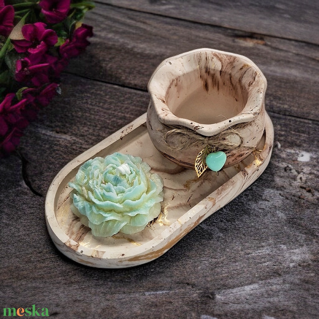 3 részes gyertya szett Nőnapra,  Anyák napjára  - otthon & életmód - gyertya, illat, aroma - gyertya - Meska.hu