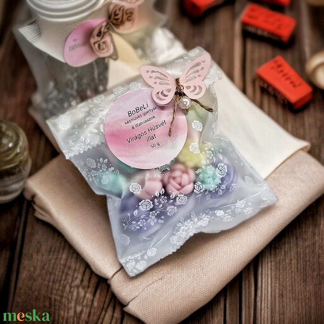 Virágos Húsvét illatviasz  - otthon & életmód - gyertya, illat, aroma - illatviasz - Meska.hu