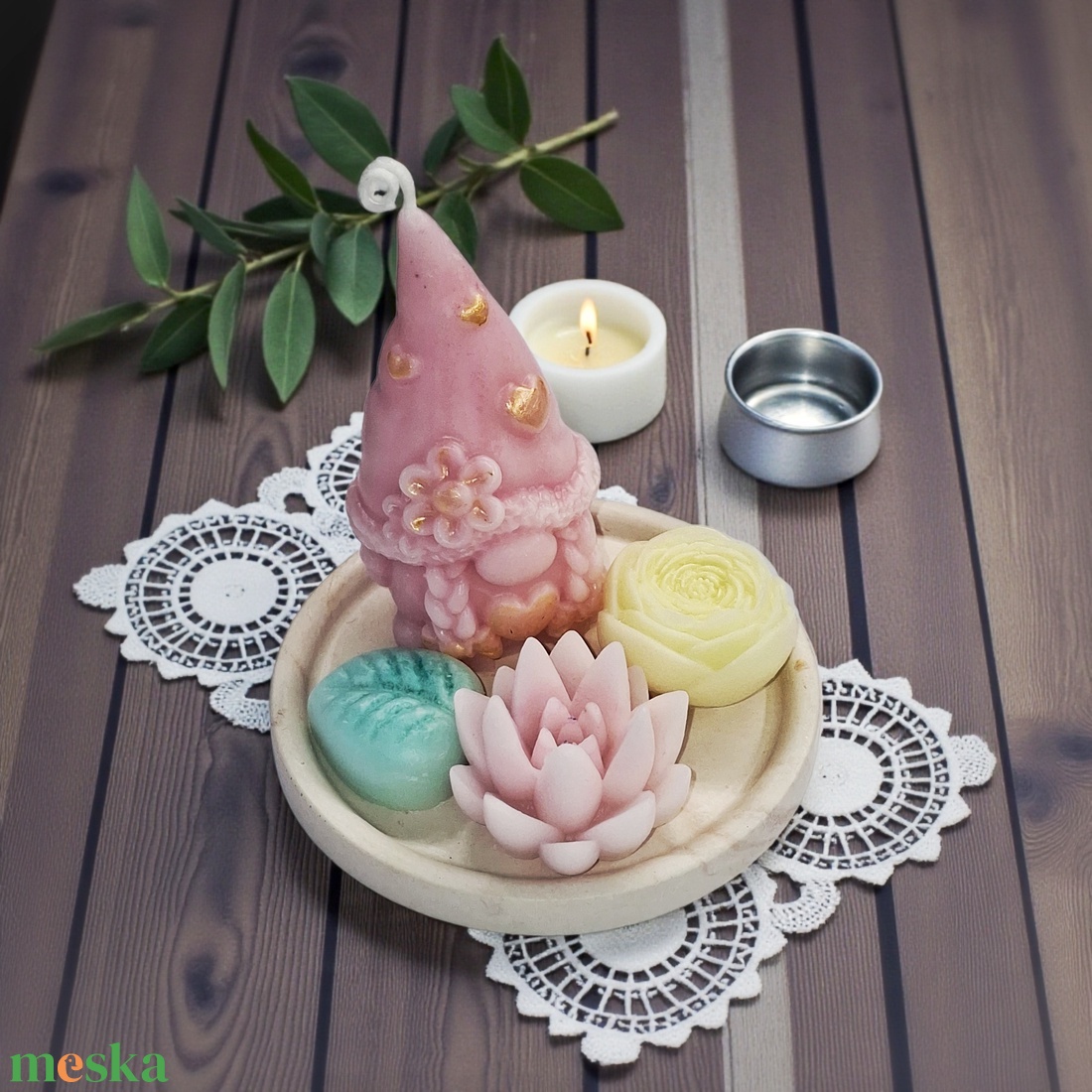 Tavaszi  Gyertya szett Nőnapra,  Anyák napjára  - otthon & életmód - gyertya, illat, aroma - gyertya - Meska.hu