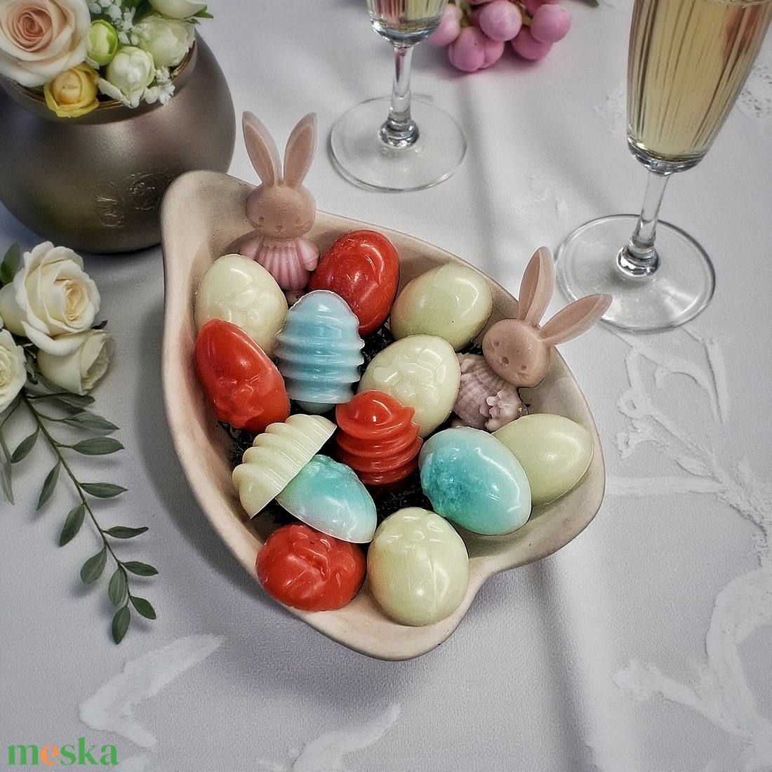 Virágos Húsvét illatviasz  - otthon & életmód - gyertya, illat, aroma - illatviasz - Meska.hu