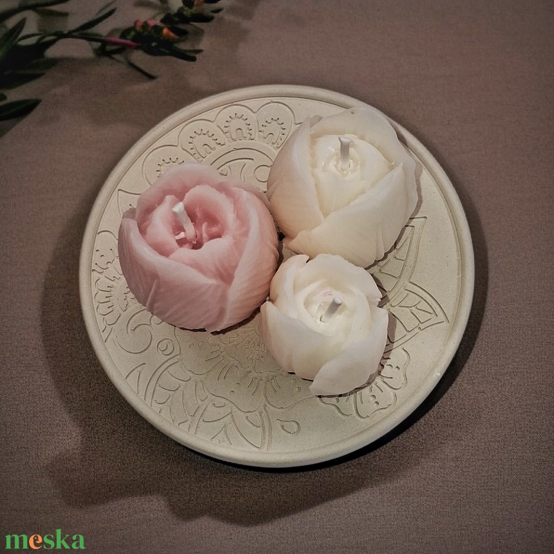 Gyertya szett Nőnapra,  Anyák napjára  - otthon & életmód - gyertya, illat, aroma - gyertya - Meska.hu