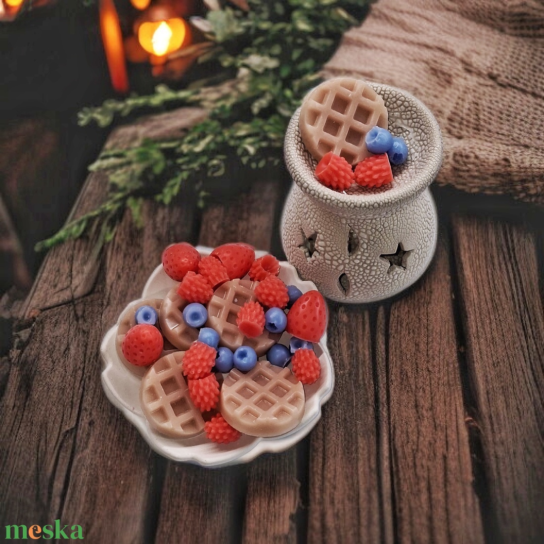 Illatviasz karamellás bogyós gyümölcs - otthon & életmód - gyertya, illat, aroma - illatviasz - Meska.hu