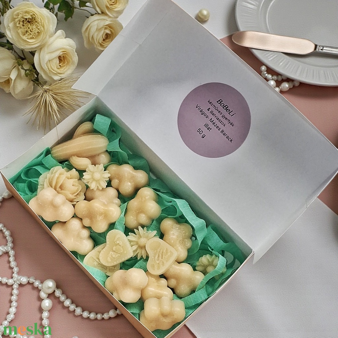 Illatviasz díszdobozos ajándék - otthon & életmód - gyertya, illat, aroma - illatviasz - Meska.hu