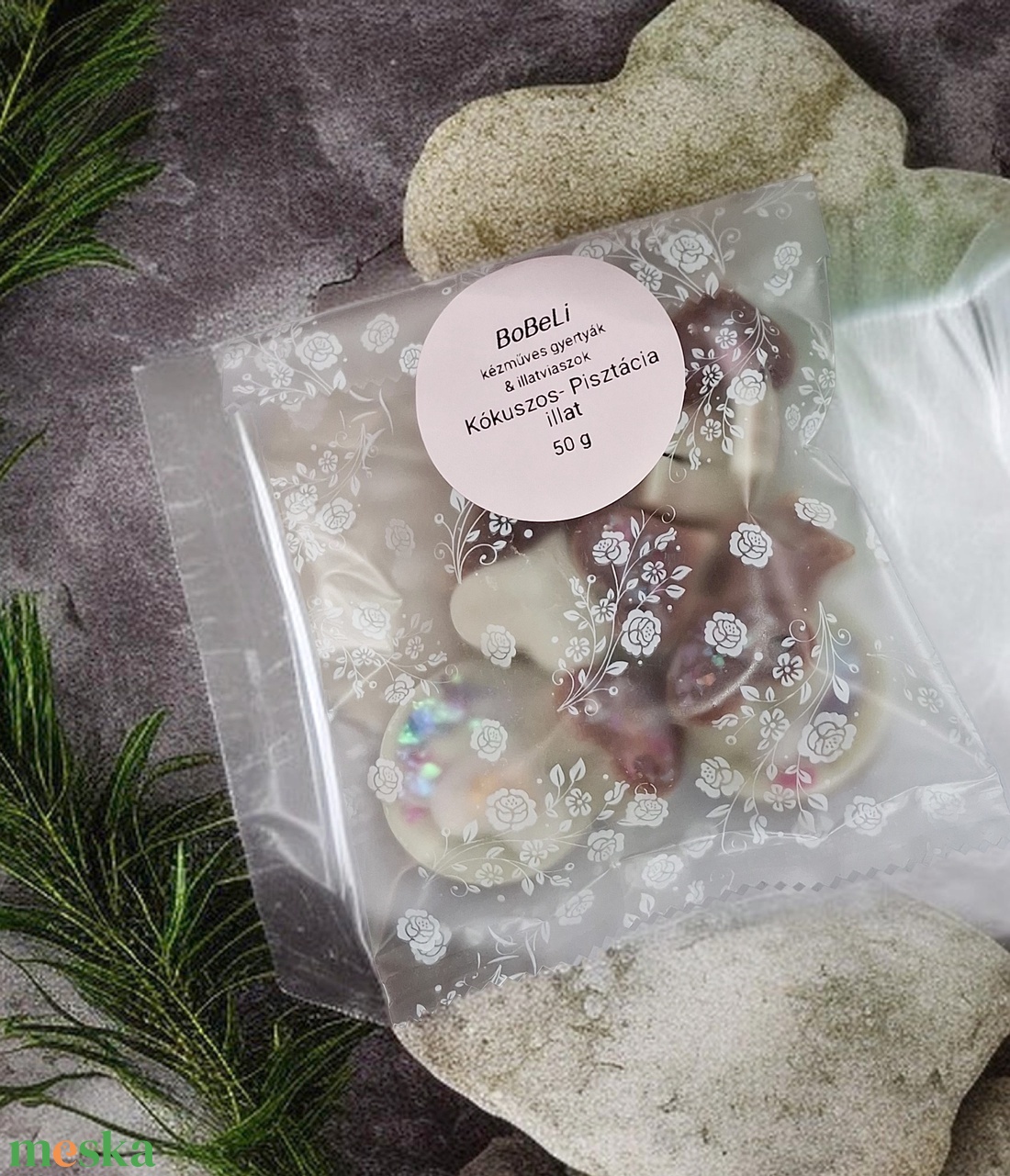  Illatviasz Kókuszos pisztácia illat  Nőnapi ajándéknak  - otthon & életmód - gyertya, illat, aroma - illatviasz - Meska.hu