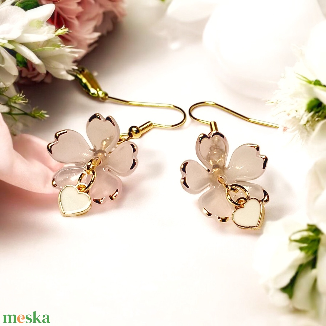 Fülbevaló díszdobozban személyes üzenettel - ékszer - fülbevaló - lógó fülbevaló - Meska.hu