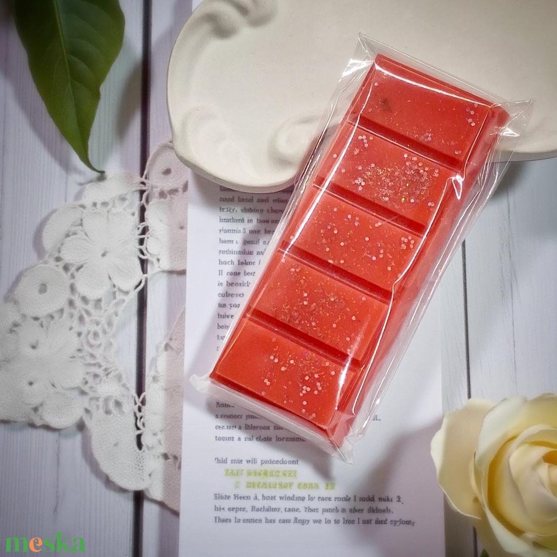 Eper pezsgő illatviasz  - otthon & életmód - gyertya, illat, aroma - illatviasz - Meska.hu